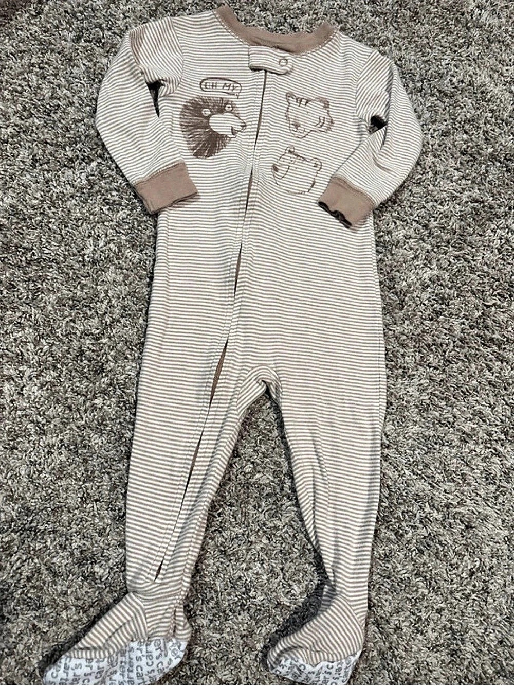 Carter's Striped Footie Baby 12M